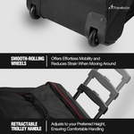 Travelwize Asteroid Trolley Duffle Bag - Black/Red - Black - Luggage