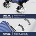 Travelwize Astra ABS 67cm 4-Wheel Spinner Luggage - Navy - Navy - Luggage