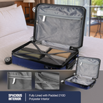 Travelwize Astra ABS 67cm 4-Wheel Spinner Luggage - Navy - Navy - Luggage