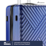 Travelwize Astra ABS 77cm 4-Wheel Spinner Luggage - Navy - Navy - Luggage
