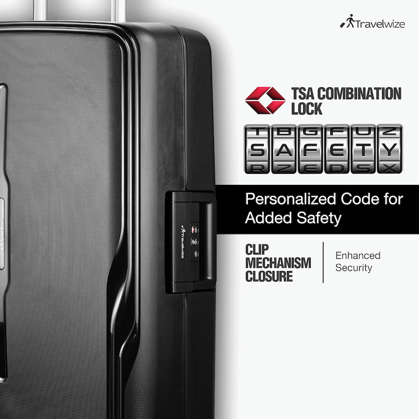 Travelwize Clipper PP 65cm 4-Wheel Spinner Luggage Black - Black - Luggage