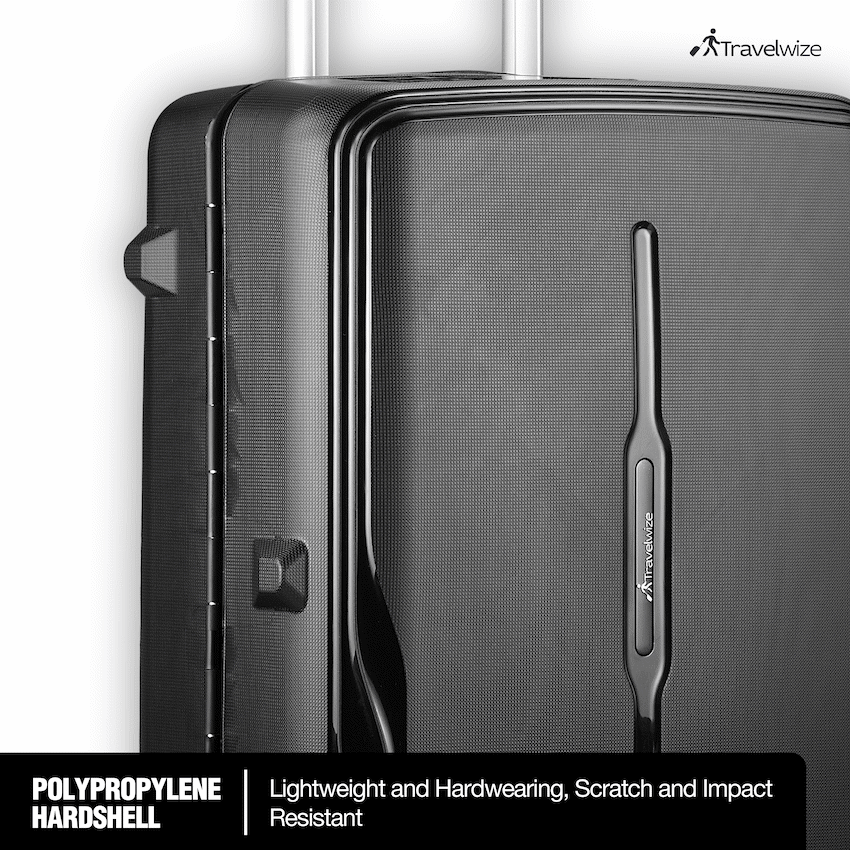 Travelwize Clipper PP 65cm 4-Wheel Spinner Luggage Black - Black - Luggage