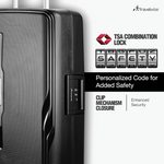 Travelwize Clipper PP 75cm 4-Wheel Spinner Luggage Black - Black - Luggage
