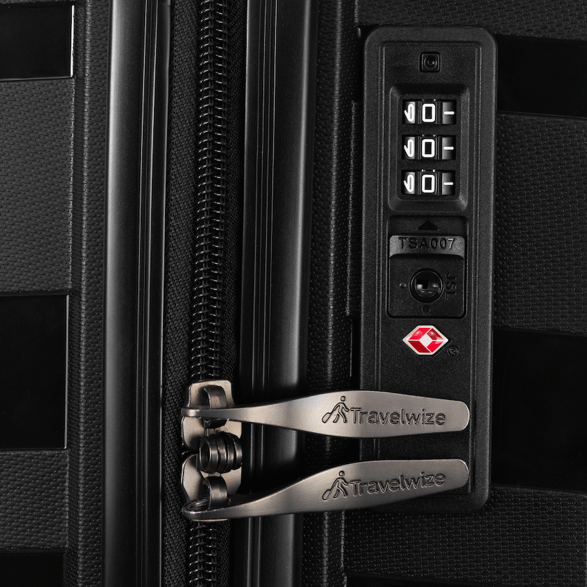 Travelwize Java PP 4-Wheel Spinner 55cm Luggage - Black - Black - Luggage