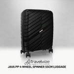Travelwize Java PP 4-Wheel Spinner 55cm Luggage - Black - Black - Luggage