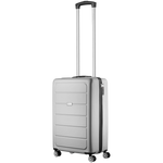 Travelwize Maple ABS 55cm 4-Wheels Spinner Luggage - Silver - Silver - Luggage