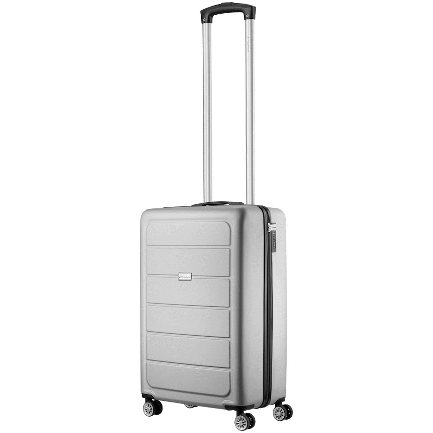 Travelwize Maple ABS 55cm 4-Wheels Spinner Luggage - Silver - Silver - Luggage