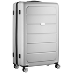 Travelwize Maple ABS 55cm 4-Wheels Spinner Luggage - Silver - Silver - Luggage