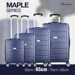 Travelwize Maple ABS 65cm 4-Wheel Spinner Luggage - Navy - Navy - Luggage