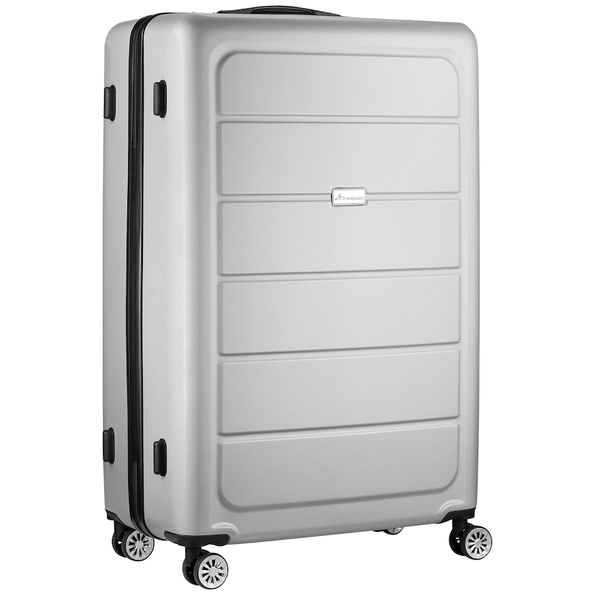 Travelwize Maple ABS 65cm 4-Wheel Spinner Luggage - Silver - Silver - Luggage