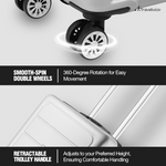 Travelwize Maple ABS 65cm 4-Wheel Spinner Luggage - Silver - Silver - Luggage