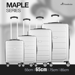 Travelwize Maple ABS 65cm 4-Wheel Spinner Luggage - Silver - Silver - Luggage