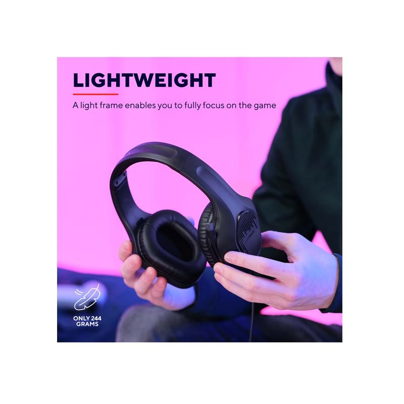 Trust GXT415 Zirox Wired Gaming Headset - Black - Black