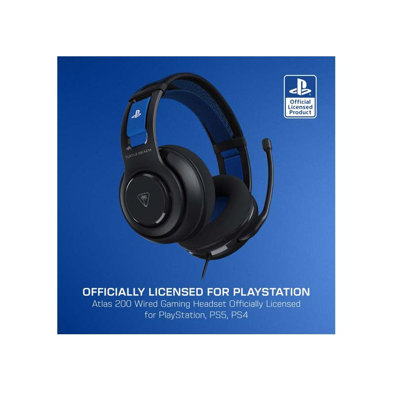 Turtle Beach Atlas 200 WIred Gaming Headset for PS5 - Black - Black