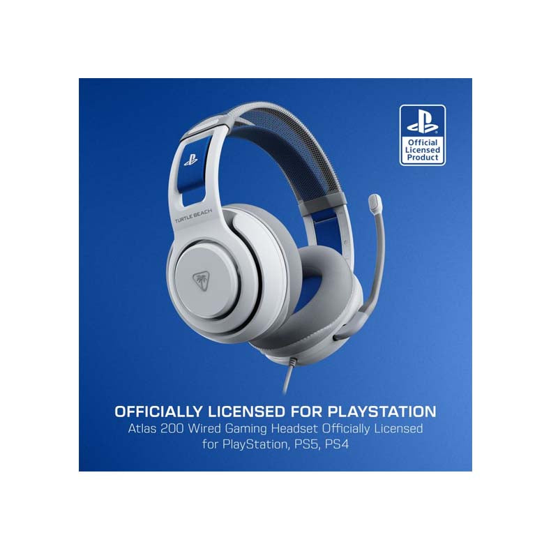 Turtle Beach Atlas 200 Wired Gaming Headset for PS5 - White - White