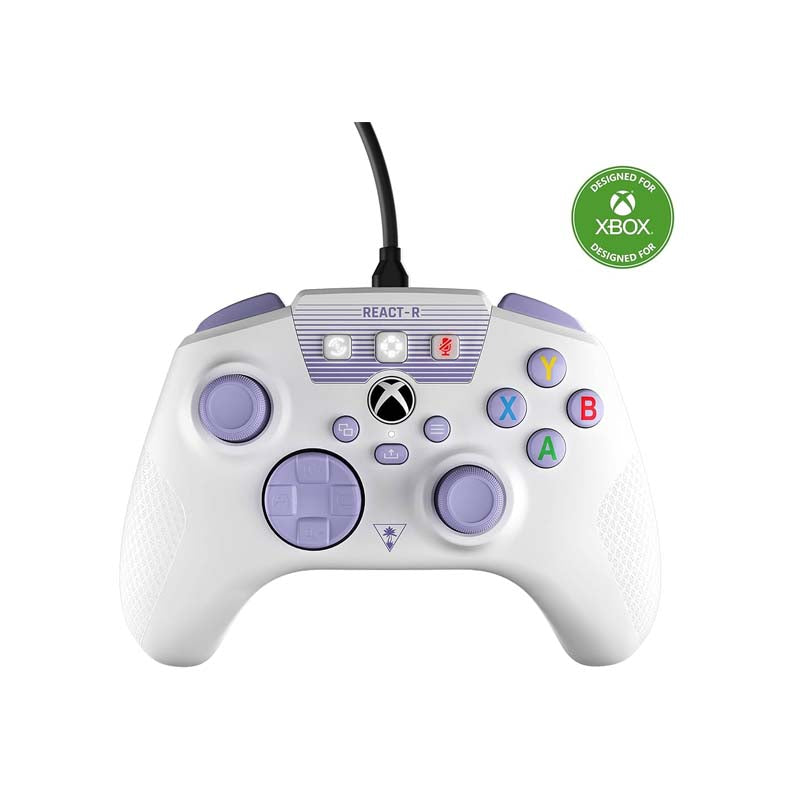 Turtle Beach REACT-R Wired XBOX Controller - White & Purple - Purple
