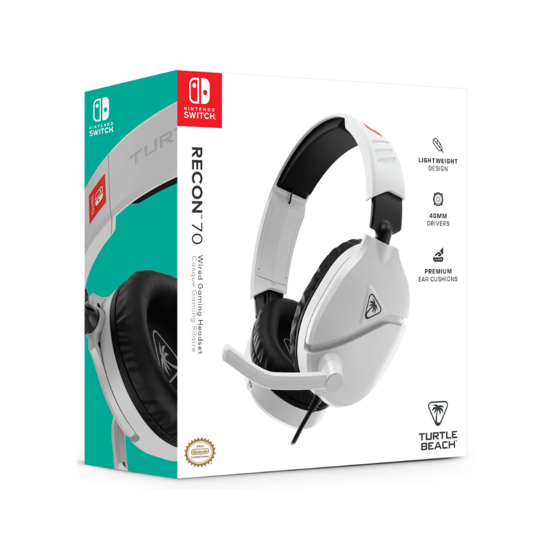 Turtle Beach Recon 70 NS (2025) Wired Gaming Headset - White - White