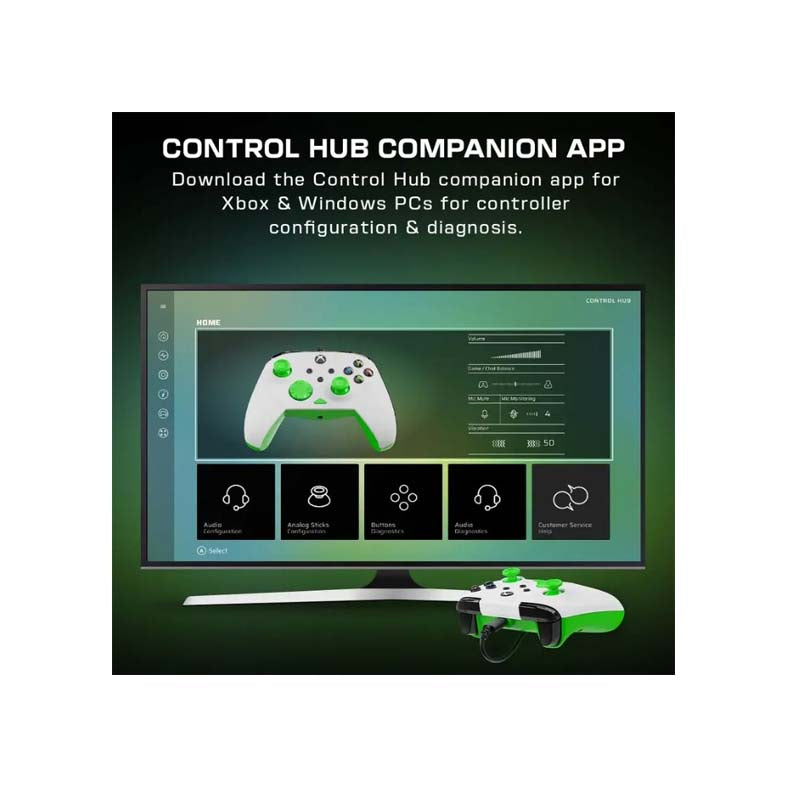 Turtle Beach Rematch Core Wired Controller XB - White Green - White Green