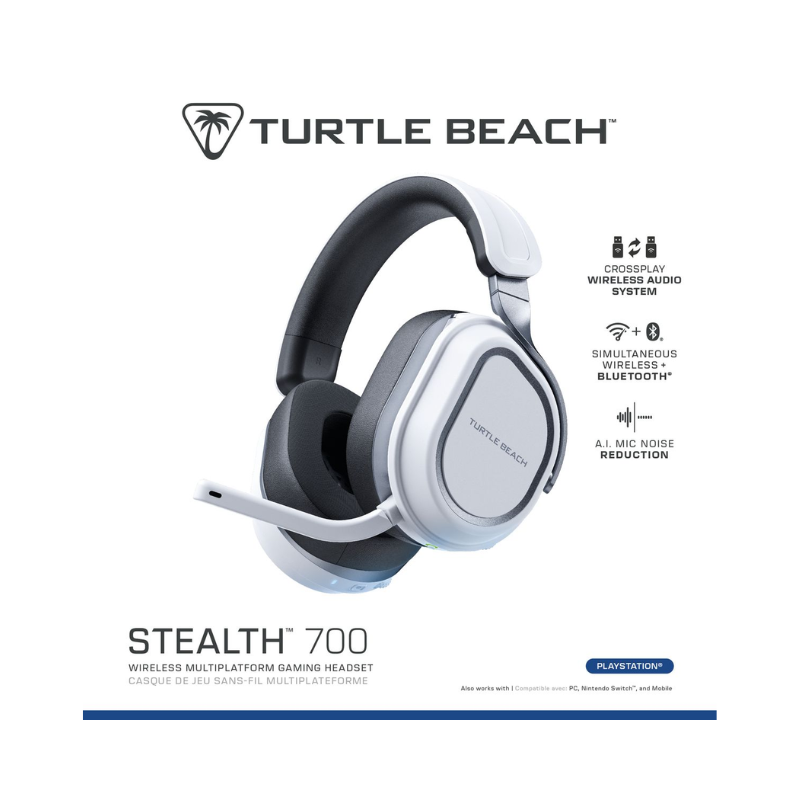 Turtle Beach Stealth 700 Gen3 PlayStation Wireless Gaming Headset - White - White
