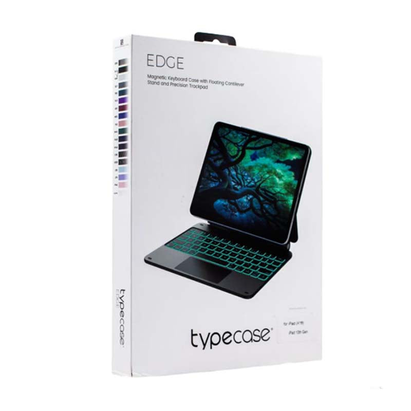 Type Case Edge Bluetooth Keyboard Case for iPad A16 11’’ / iPad 10th Gen 10.9’’ - Black