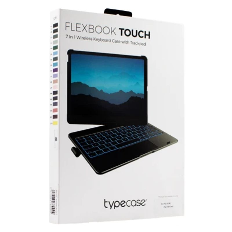 Type Case Flexbook Touch Bluetooth Keyboard Case for iPad A16 11’’ / iPad 10th Gen 10.9’’ - Black