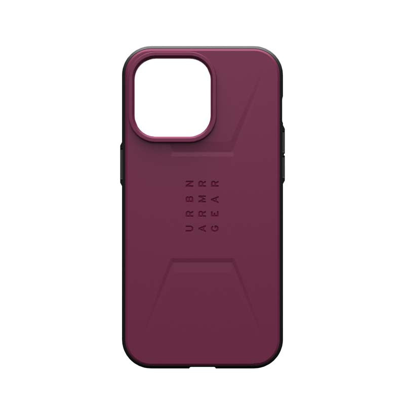 UAG Apple iPhone 15 Pro Max Civilian Magsafe FE Case - Bordeaux - Black / Red