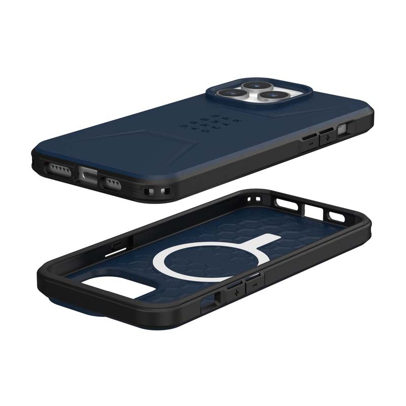 UAG Apple iPhone 15 Pro Max Civilian Magsafe FE Case - Mallard - Black / Blue
