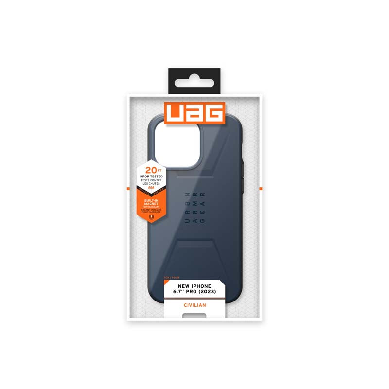 UAG Apple iPhone 15 Pro Max Civilian Magsafe FE Case - Mallard - Black / Blue