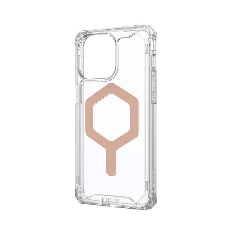 UAG Apple iPhone 15 Pro Max Plyo Magsafe FE Case - Ice / Rose Gold - Clear / Rose Gold