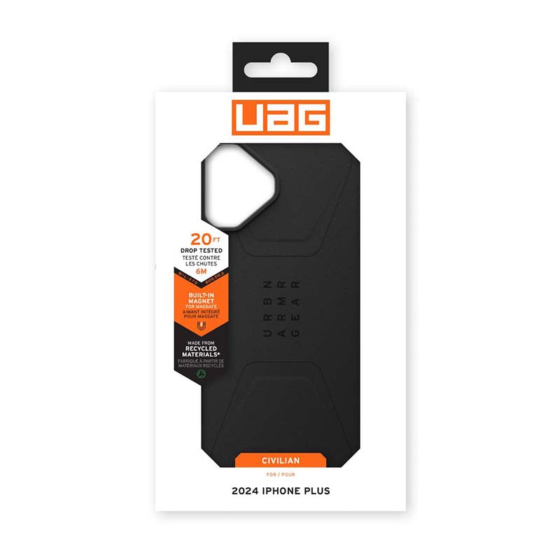 UAG Apple iPhone 16 Plus Civilian Magsafe Case - Black - Black