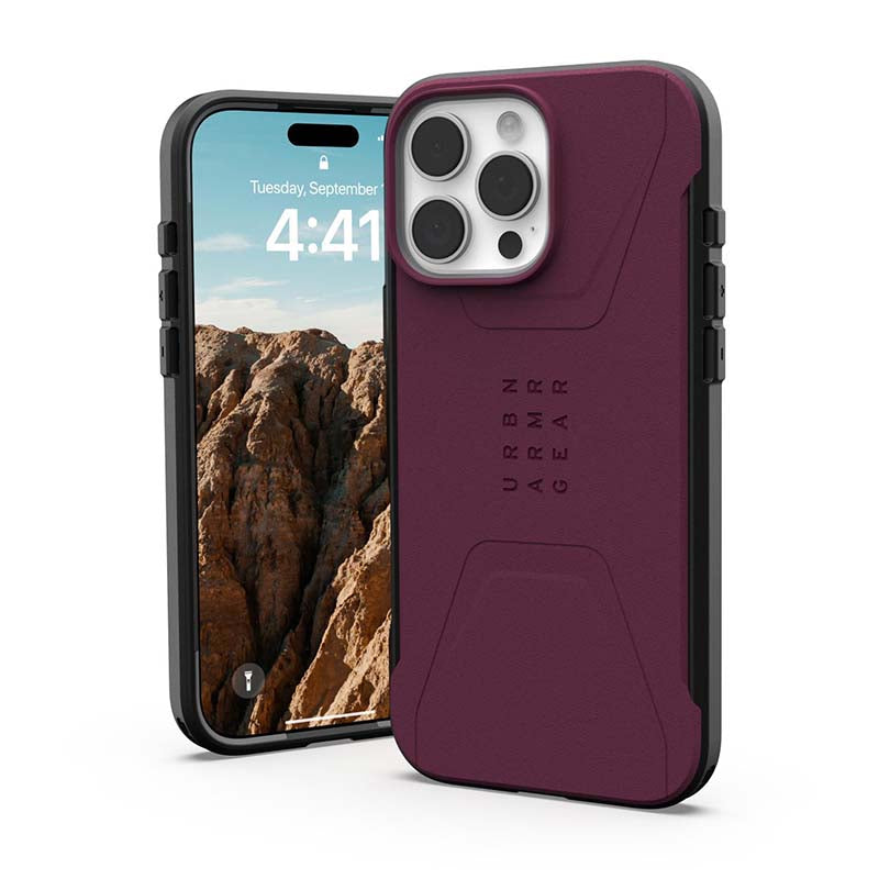 UAG Apple iPhone 16 Pro Max Civilian Magsafe Case - Bordeaux - Purple