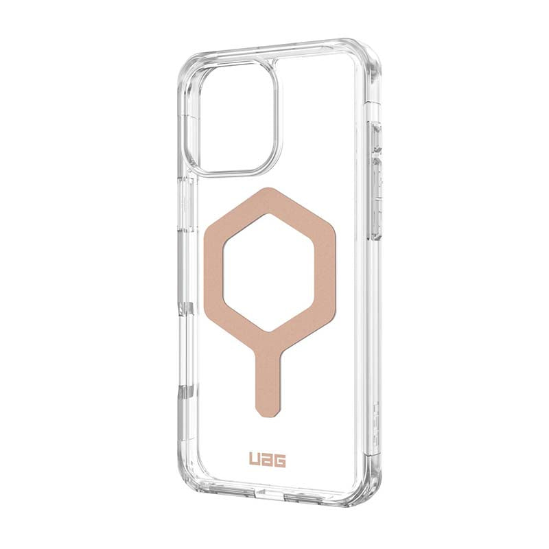 UAG Apple iPhone 16 Pro Max Plyo MagSafe Case - Ice / Rose Gold - Clear / Rose Gold