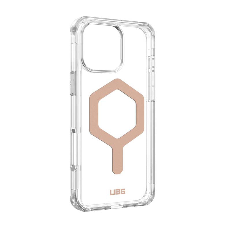 UAG Apple iPhone 16 Pro Max Plyo MagSafe Case - Ice / Rose Gold - Clear / Rose Gold