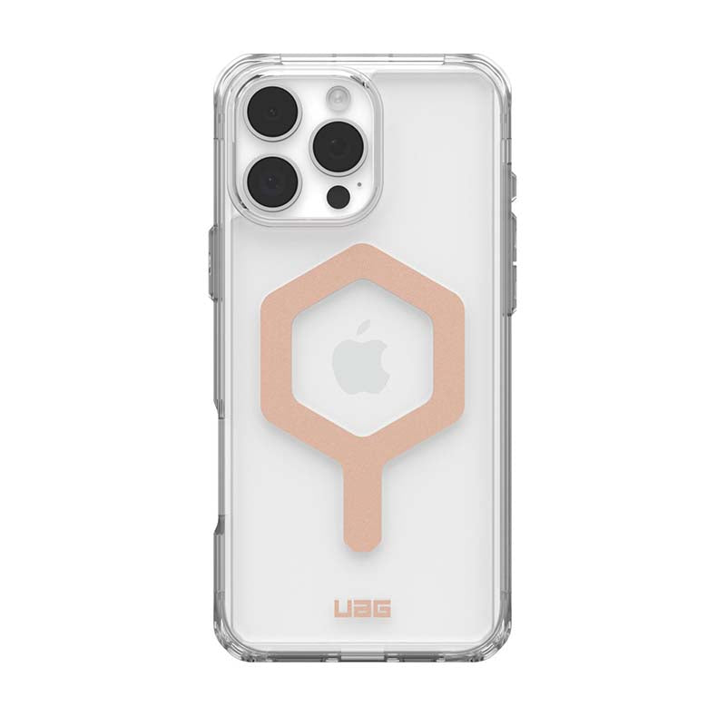 UAG Apple iPhone 16 Pro Max Plyo MagSafe Case - Ice / Rose Gold - Clear / Rose Gold
