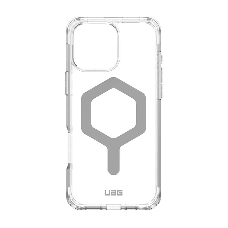 UAG Apple iPhone 16 Pro Max Plyo MagSafe Case - Ice / Silver - Clear / Silver