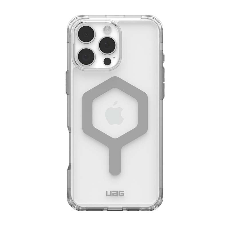 UAG Apple iPhone 16 Pro Max Plyo MagSafe Case - Ice / Silver - Clear / Silver