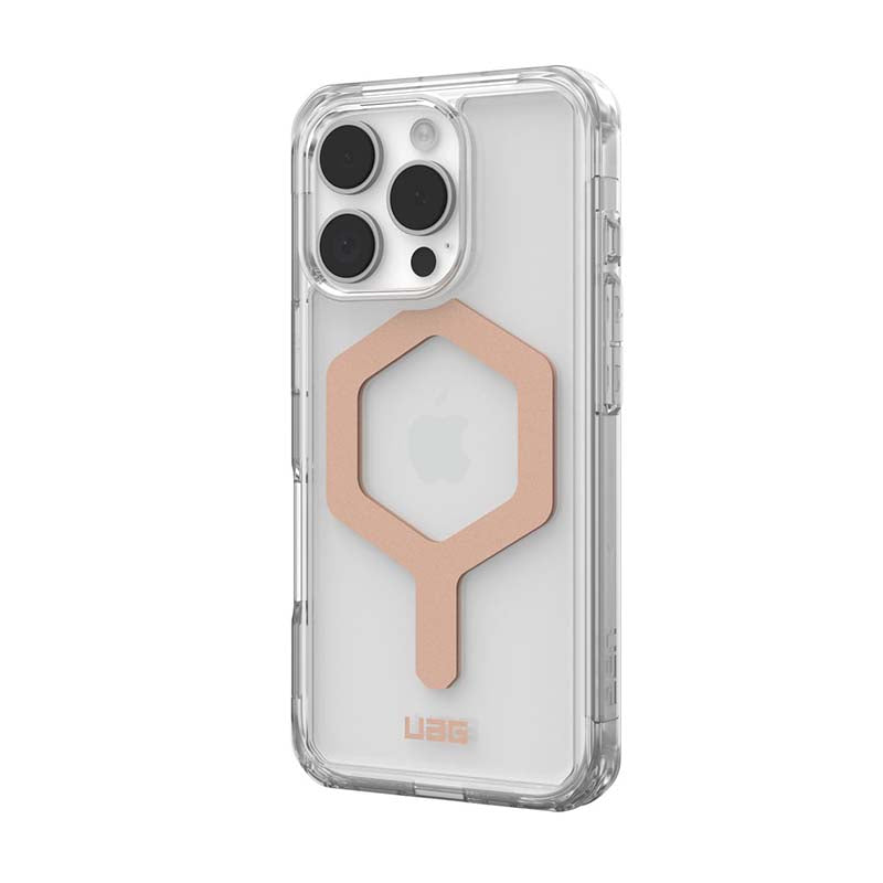 UAG Apple iPhone 16 Pro Plyo Magsafe Case - Ice / Rose Gold - Clear / Rose Gold