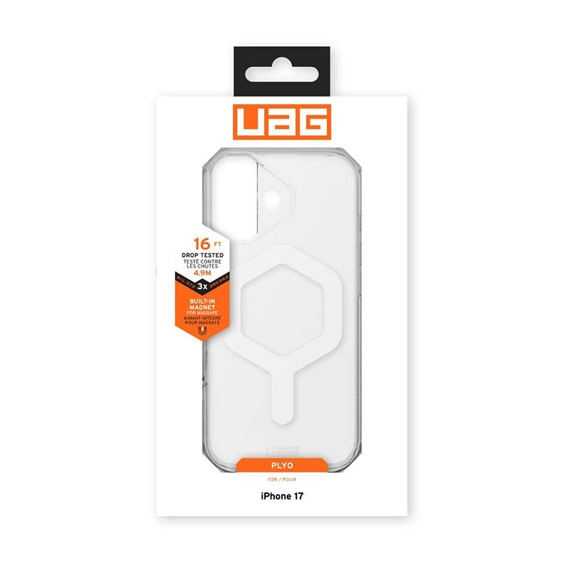 UAG Apple iPhone 17 Plyo Magsafe Case - Ice / White - Clear / White
