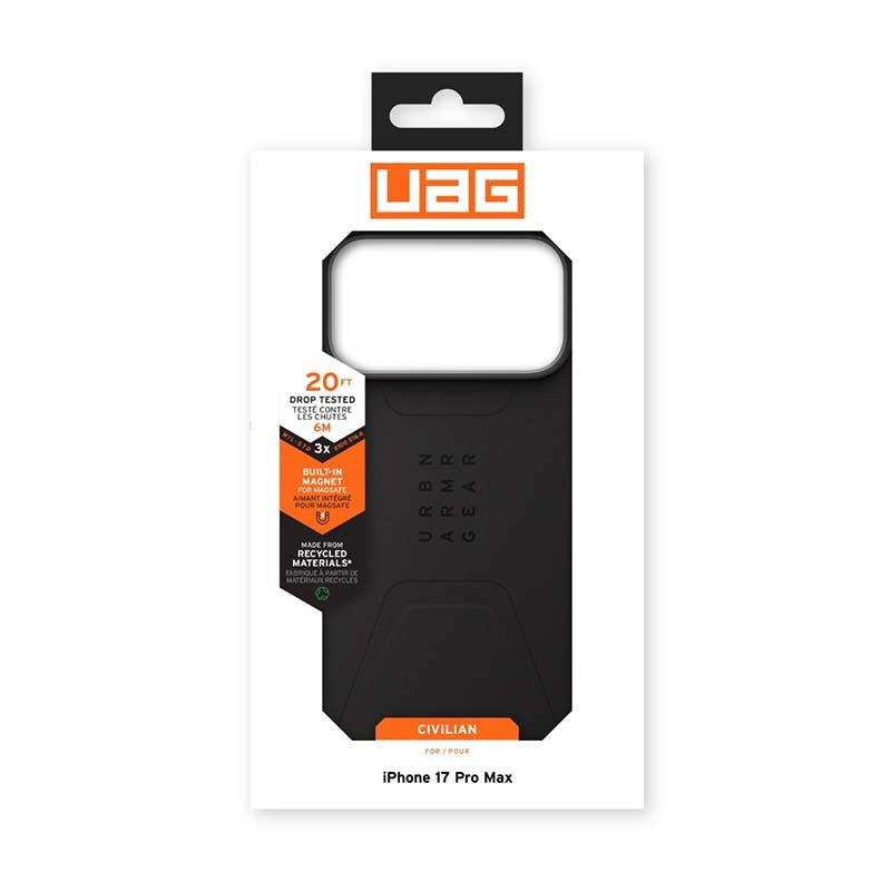 UAG Apple iPhone 17 Pro Max Civilian Magsafe Case - Black - Black