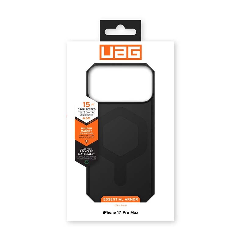 UAG Apple iPhone 17 Pro Max Essential Armor Magsafe Case - Black - Black