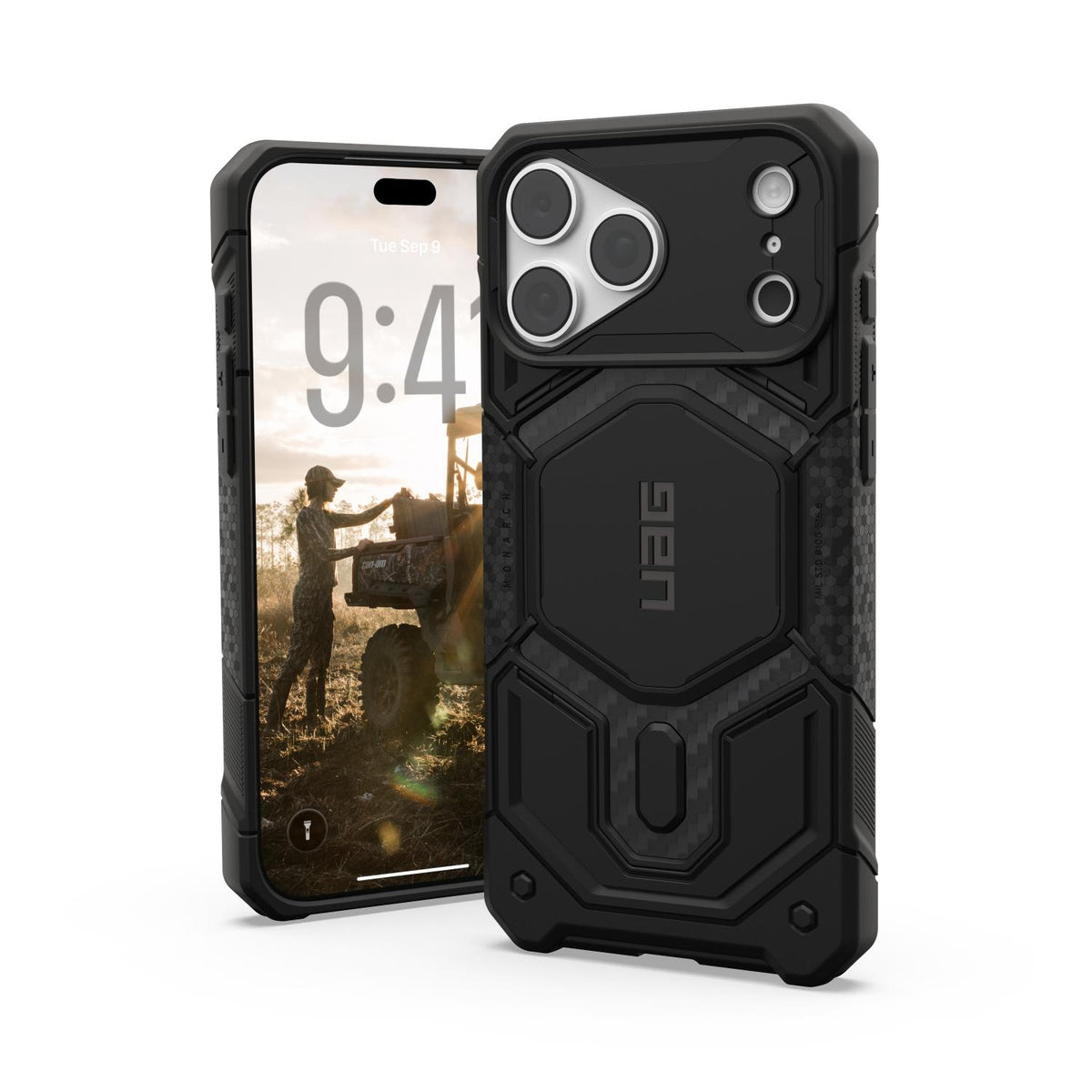 UAG Monarch Pro Magnet Case For Apple iPhone 18 Pro Max / 17 Pro Max - Carbon Fibre - Carbon Fibre