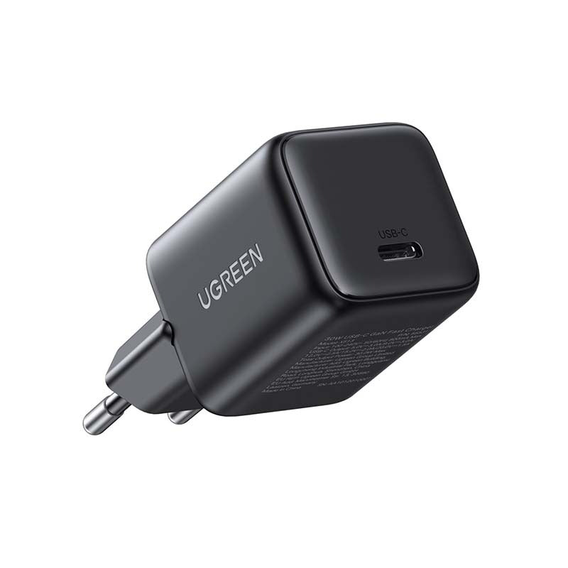UGreen 1 Port Mini 30W PD Wall Charger - Black - Black