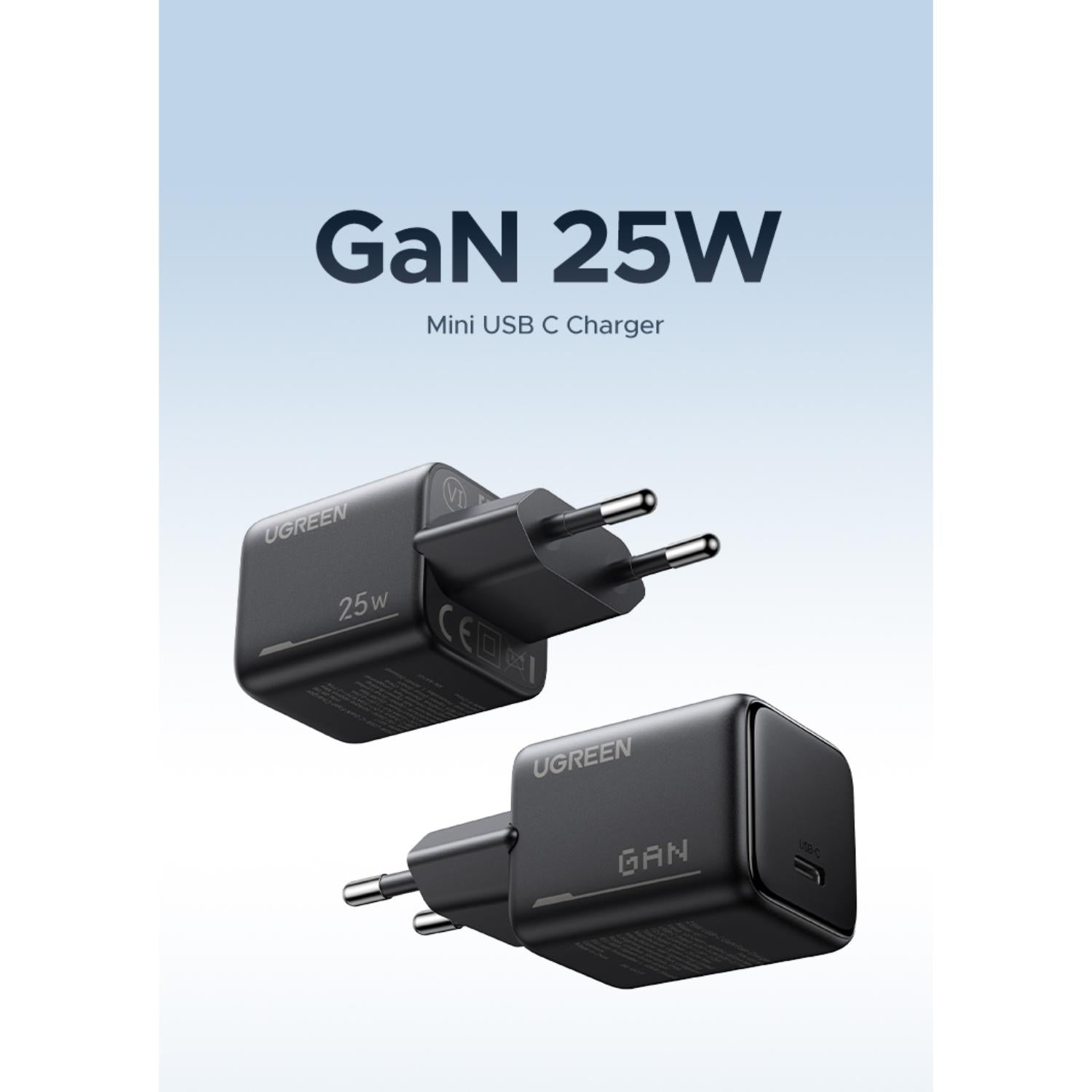 UGREEN 1 Port PD Wall Charger 25W - Black - Black