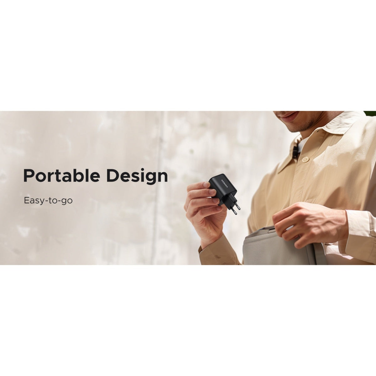 UGREEN 1 Port Type-C PD Wall Charger 45W With Cable - Black - Black