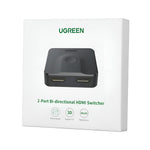 UGREEN 2-in-1 Bi-Directional 4K HDMI Switcher - Black - Black