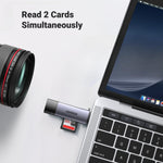 UGREEN 2-in-1 OTG Card Reader | Type-C | USB-A - Silver - Silver