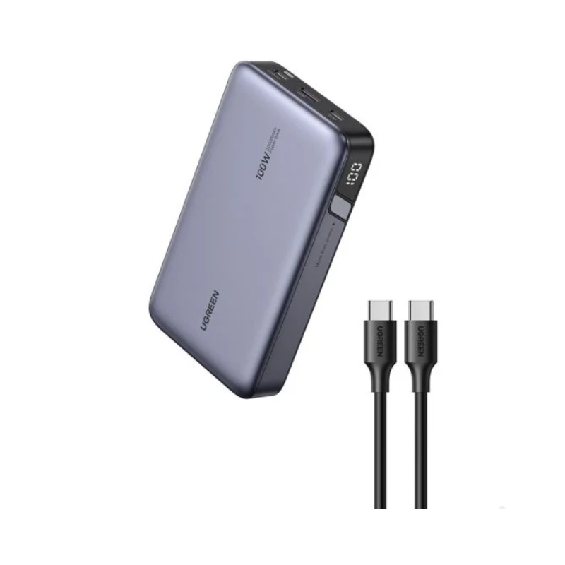UGREEN 20000Mah PD 100W Portable Powerbank - Grey - Grey