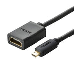 UGREEN 20134 Micro HDMI Male to HDMI Female Adapter - Black - Black
