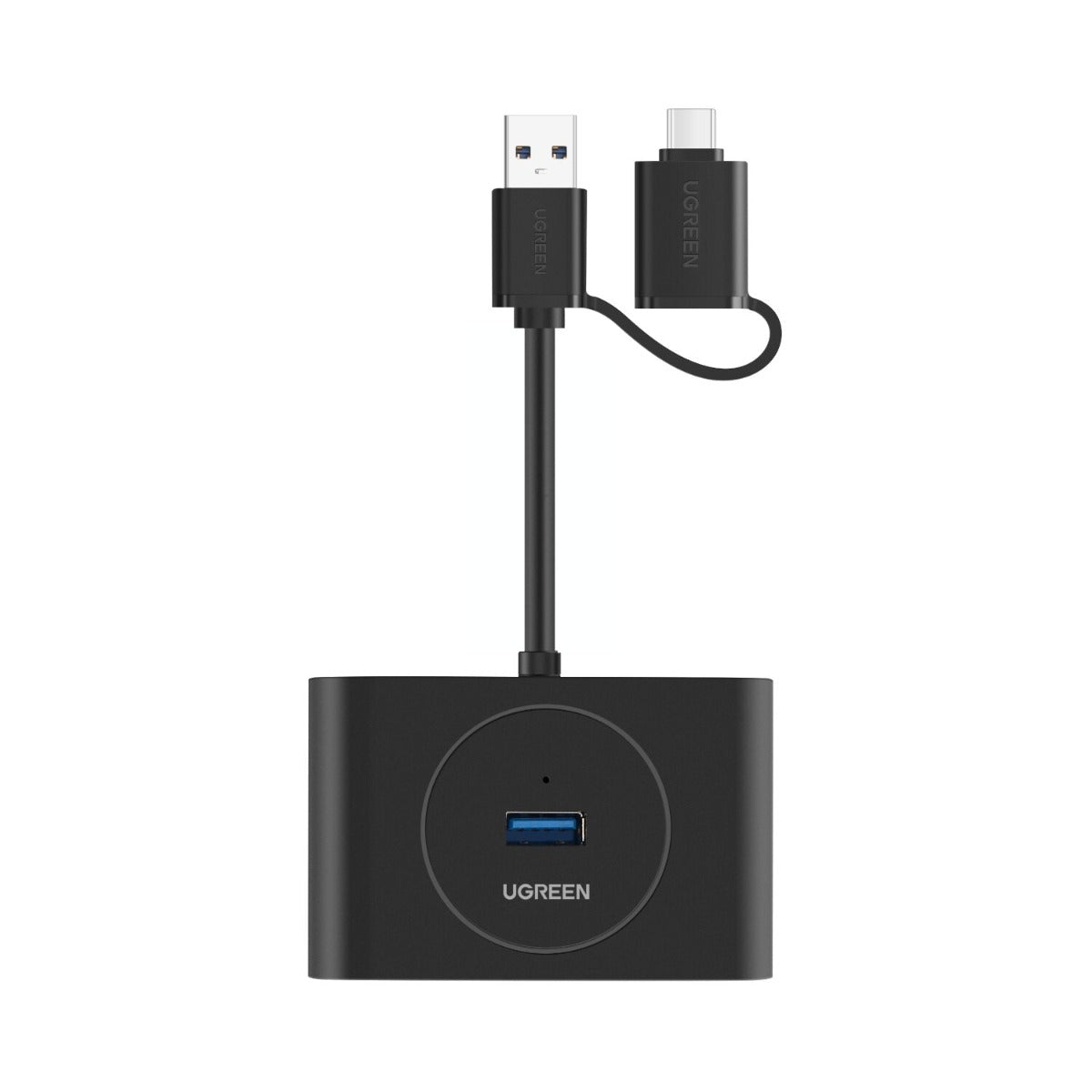 UGREEN 4-Port USB 3.0 Hub with Micro USB | 5Gbps Data Transfer - 0.5m - Black