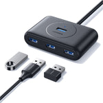 UGREEN 4-Port USB 3.0 Hub with Micro USB | 5Gbps Data Transfer - 1m - Black